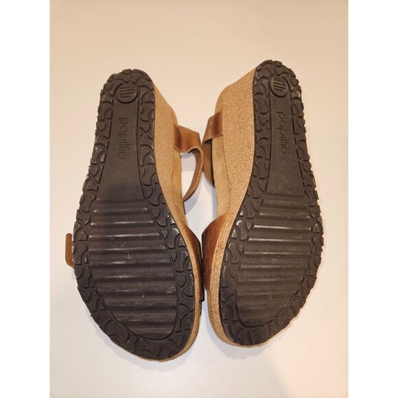NWOT Papillio by Birkenstock Soley Wedge Leather Sandals, Size 41 - Picture 4 of 9